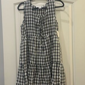 Altar'd State Black and White Gingham Kids Dress